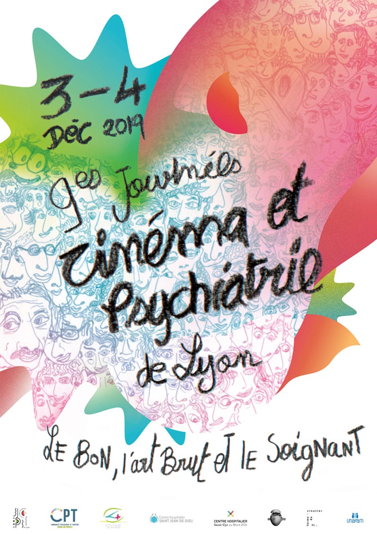 affiche pour les 10es journées Cinéma & Psychiatrie de Lyon, réalisation Thomas Hauck