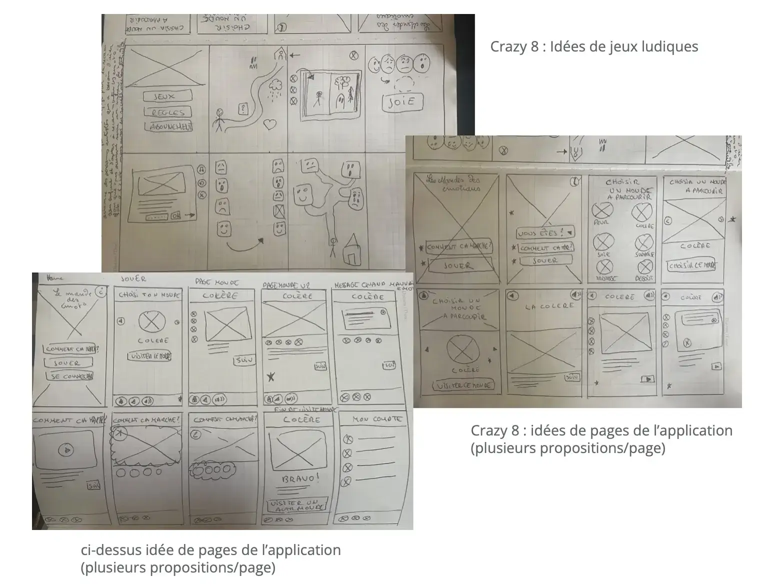 visuel représentant des parcours papier associés au jeu du Crazy 8